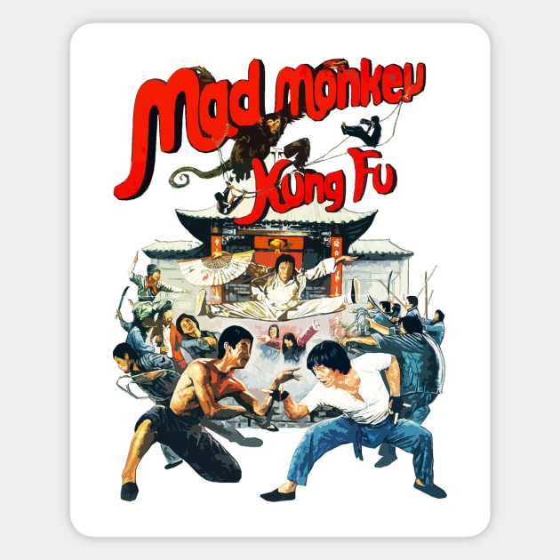 Mad Monkey KungFu Magnet by TEEVEETEES